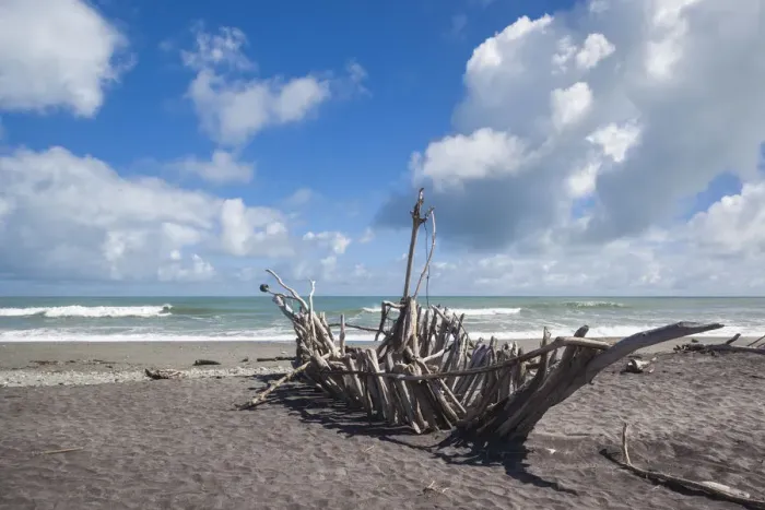 Framed Print : New Zealand, South Island, West Coast, Hokitika, Hokitika Beach, driftwood sculptures Framed Print : New Zealand, South Island, West Coast, Hokitika, Hokitika Beach, driftwood sculptures