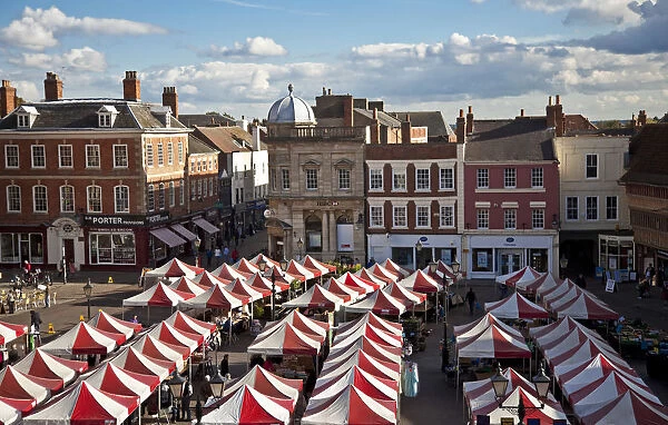 Newark, England. The market draws in visitors from all over the region