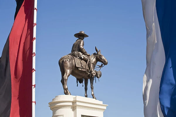 Nicaragua, Managua, Statue of Simon Bolivar on horseback