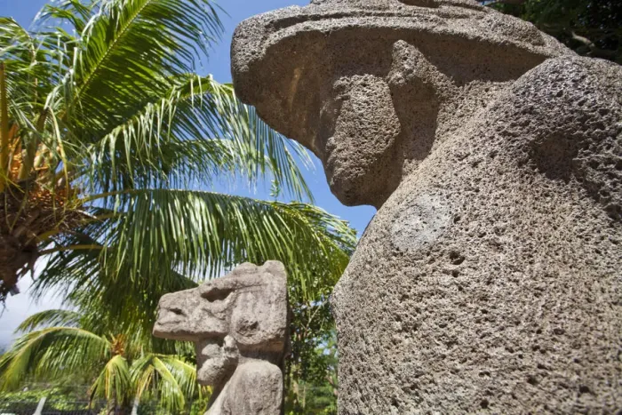 Framed Print : Nicaragua, Ometepe Island, Altagracia, Ancient statues