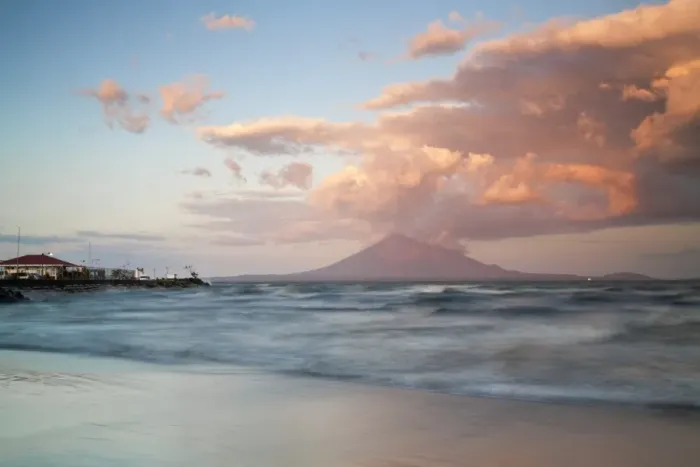 Framed Print : Nicaragua, View from San Jorge of Conception Volcanoe, Ometepe Island Framed Print : Nicaragua, View from San Jorge of Conception Volcanoe, Ometepe Island