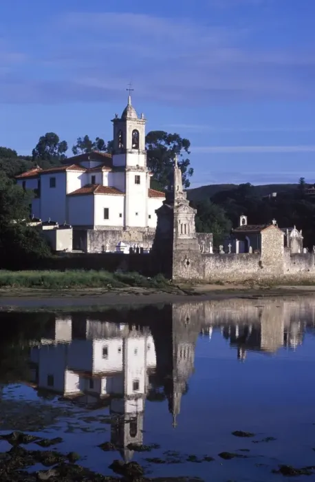 Framed Print : Niembro Church sits on the shore of a quiet inlet on the Asturian coast Framed Print : Niembro Church sits on the shore of a quiet inlet on the Asturian coast