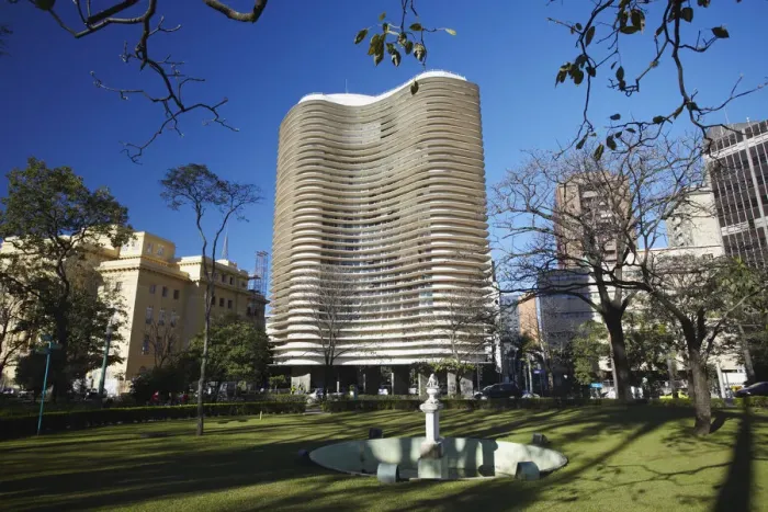 Framed Print : Niemeyer Building, Belo Horizonte, Minas Gerais, Brazil