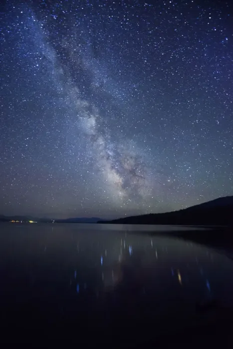 Framed Print : Night Sky at Diamond Lake, Chemult, Oregon, USA