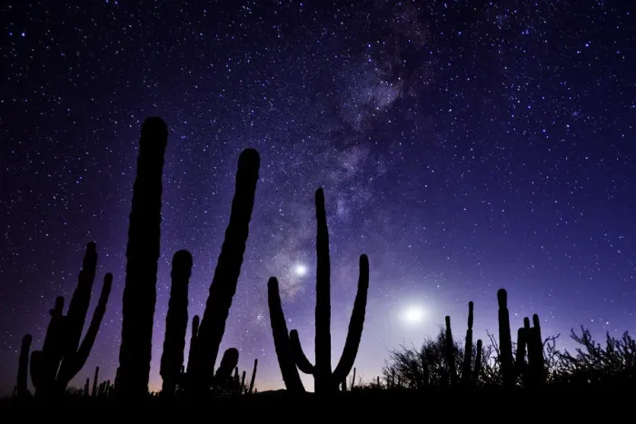Framed Print : Night sky, La Ventanaz, Baja California, Mexico Framed Print : Night sky, La Ventanaz, Baja California, Mexico