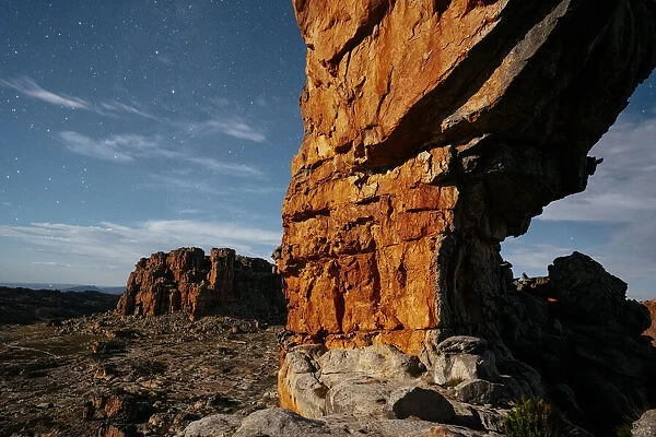 Night sky over Wolfberg Arch, Cederberg Mountains, Western Cape, South Africa