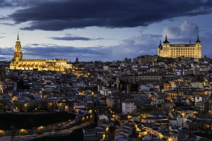 Framed Print : Night skyline over Toledo, Castile La Mancha, Spain Framed Print : Night skyline over Toledo, Castile La Mancha, Spain