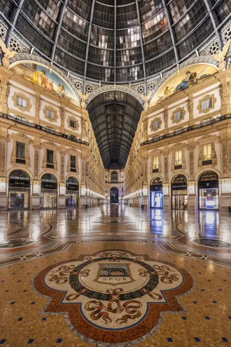 Framed Print : Night view of Galleria Vittorio Emanuele II shopping mall, Milan, Lombardy, Italy Framed Print : Night view of Galleria Vittorio Emanuele II shopping mall, Milan, Lombardy, Italy