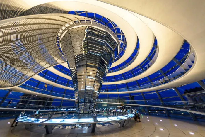 Framed Print : Night view of Reichstag Dome, Parliament building in Berlin, Germany, Europe Framed Print : Night view of Reichstag Dome, Parliament building in Berlin, Germany, Europe