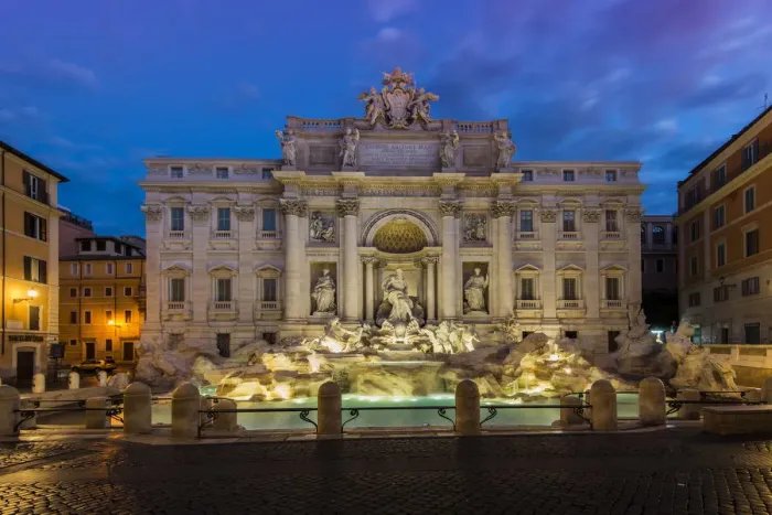 Framed Print : Night view of Trevi Fountain, Rome, Lazio, Italy Framed Print : Night view of Trevi Fountain, Rome, Lazio, Italy