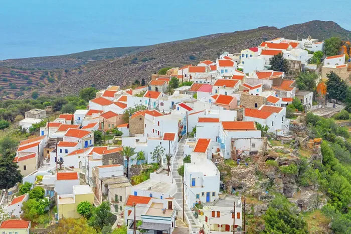 Framed Print : Nikia village, high angle view, Nisyros Island, Dodecanese Islands, Greece Framed Print : Nikia village, high angle view, Nisyros Island, Dodecanese Islands, Greece