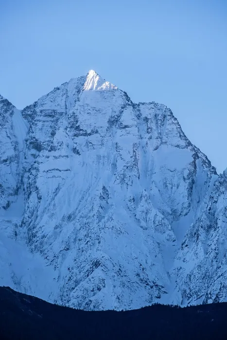 Framed Print : Nilgiri mountain from Kagbeni, Lower Mustang, Nepal