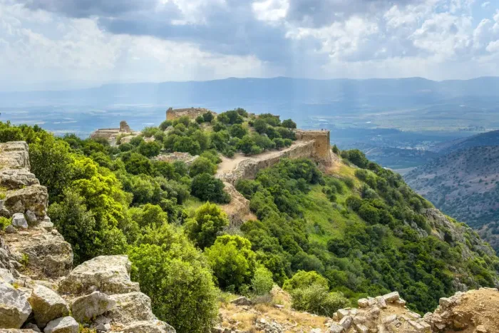 Framed Print : Nimrod fortress (Qal at al-Subeiba), a ruined Ayyubid castle on the slopes of Framed Print : Nimrod fortress (Qal at al-Subeiba), a ruined Ayyubid castle on the slopes of