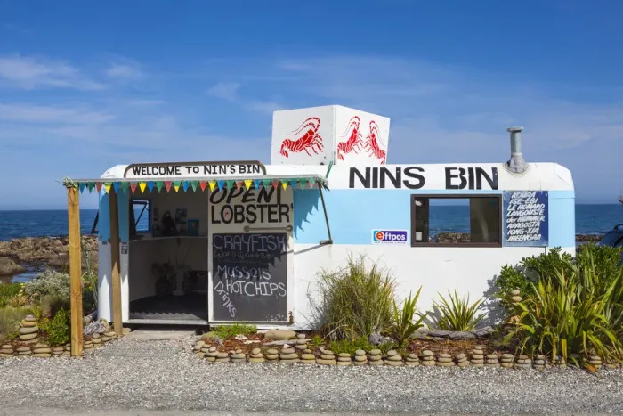 Framed Print : Nins Bin Crayfish shop, Kaikoura, South Island, New Zealand Framed Print : Nins Bin Crayfish shop, Kaikoura, South Island, New Zealand