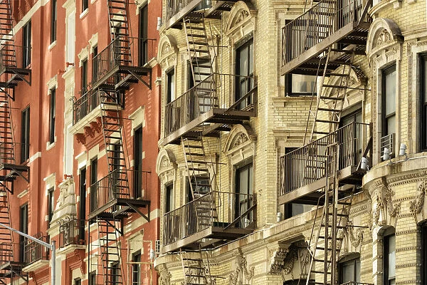 North America, East Coast, USA, New York, Manhattan, Brick Building