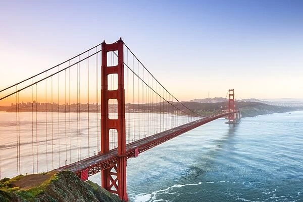 North America, USA, America, California, San Francisco, sunrise over the Golden Gate