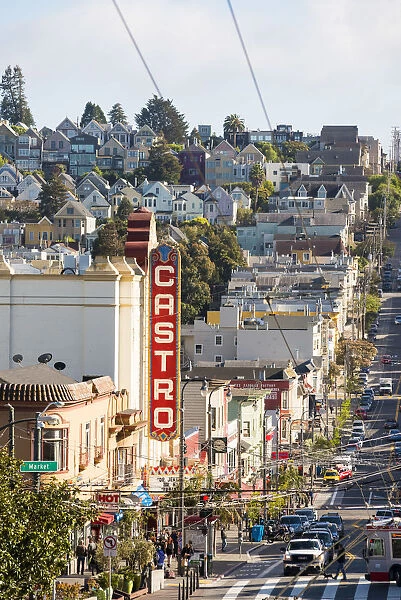 North America, USA, America, California, San Francisco, Aerail view of the Castro