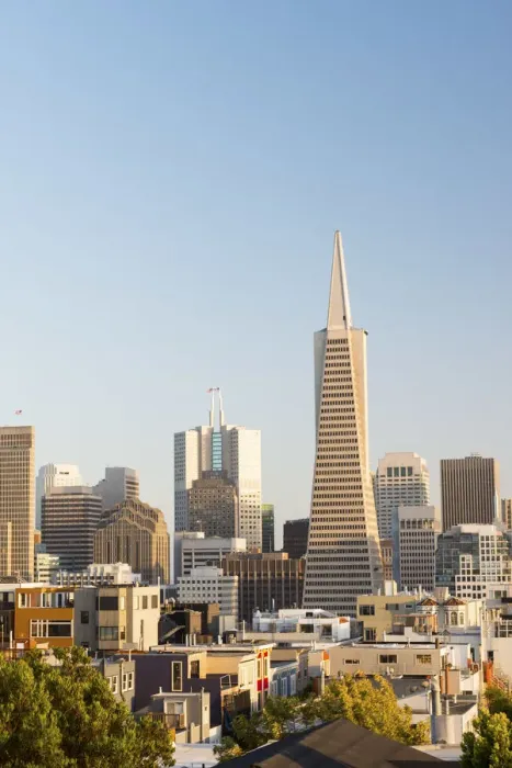 Framed Print : North America, USA, America, California, San Francisco, Transamerica building