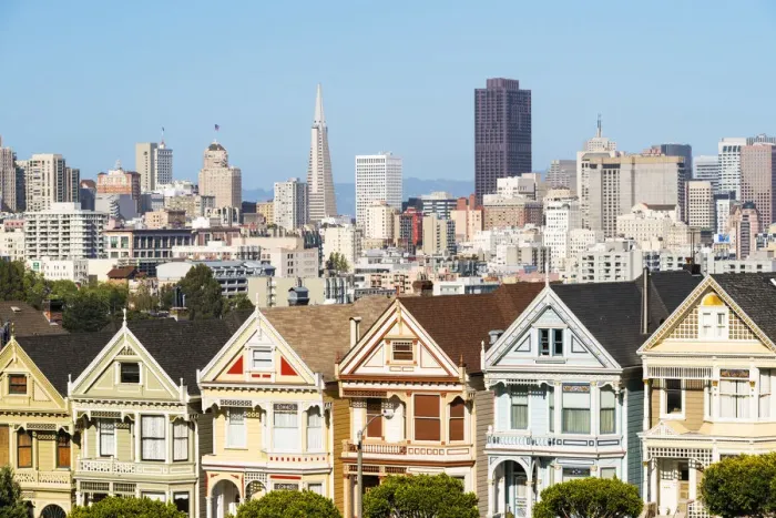Framed Print : North America, USA, America, California, San Francisco, Alamo Square, the painted ladys