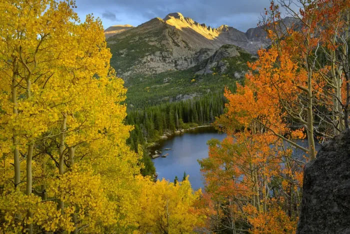 Framed Print : North America, USA, Rocky Mountains, Colorado, Rocky Mountain National Park, Bear Lake