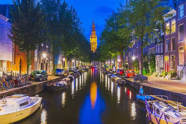North Holland, Amsterdam. The Zuiderkerk bell tower, Holland  /  Netherlands