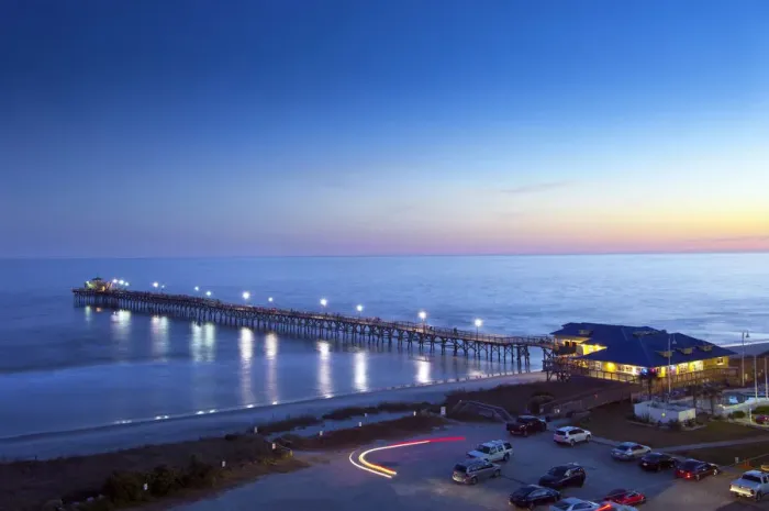 Framed Print : North Myrtle Beach, Cherry Grove Fishing Pier, South Carolina
