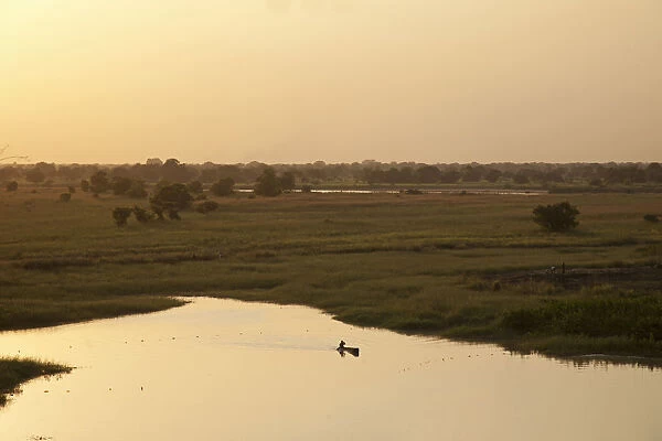 Northern Bahr el Ghazal, South Sudan. Fishing in the swamps