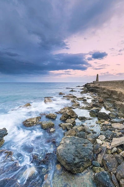 Northern Cyprus, Kyrenia, the lighthouse at the Kyrenia harbour