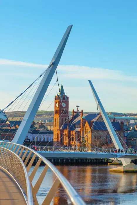 Framed Print : Northern Ireland, County Derry, Peace bridge Framed Print : Northern Ireland, County Derry, Peace bridge