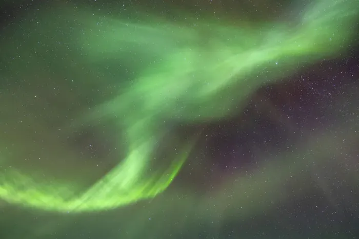 Framed Print : the Northern Lights during an autumn night, Iceland