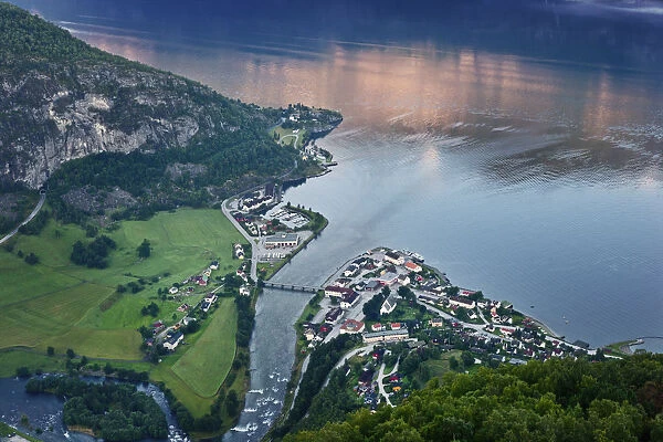 Norway, Western Fjords, Aurland Fjord, Aurland town