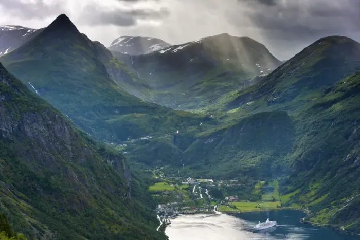 Framed Print : Norway, Western Fjords, Geiranger Fjord Framed Print : Norway, Western Fjords, Geiranger Fjord