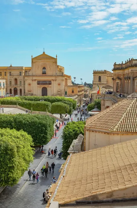 Framed Print : Noto city centre, elevated view, Noto, Noto Valley, Sicily, Italy Framed Print : Noto city centre, elevated view, Noto, Noto Valley, Sicily, Italy