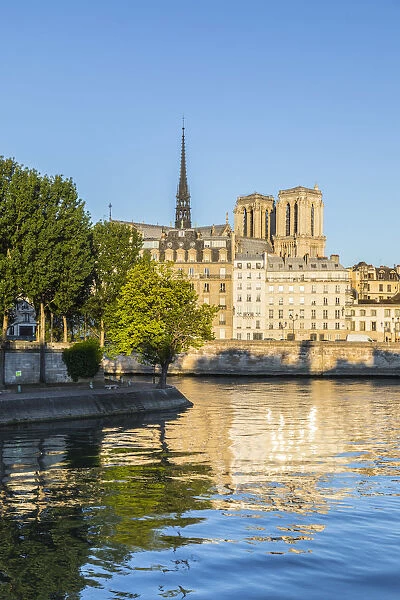 Notre Dame Cathedral and Ile de la Cite, Paris, France