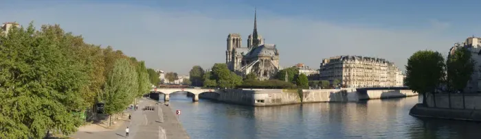 Framed Print : Notre Dame Cathedral & River Seine, Paris, France Framed Print : Notre Dame Cathedral & River Seine, Paris, France