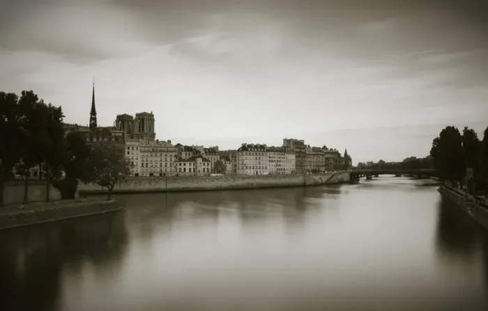 Framed Print : Notre Dame Cathedral and River Seine, Paris, France Framed Print : Notre Dame Cathedral and River Seine, Paris, France