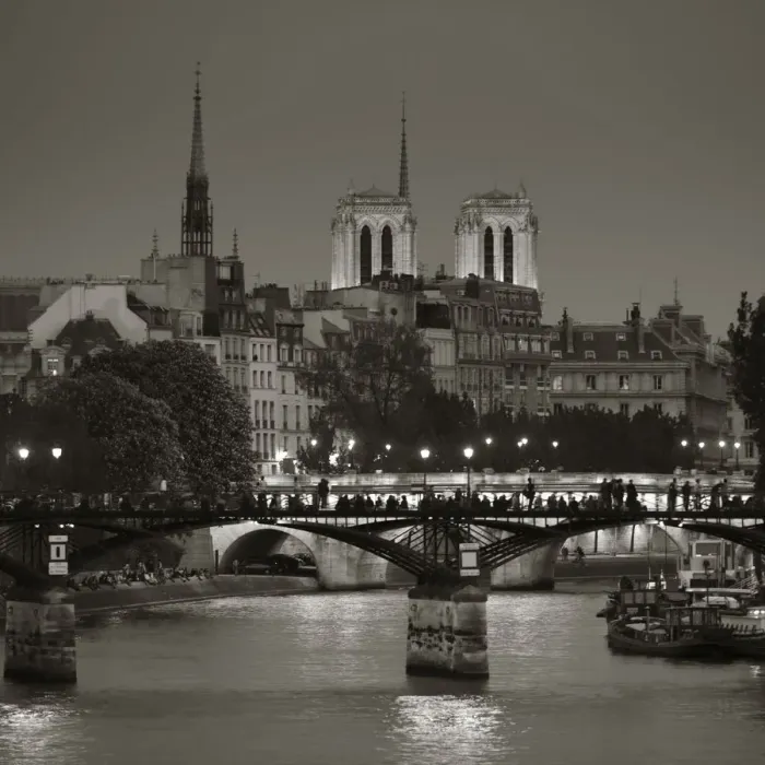 Framed Print : Notre Dame and Pont des Arts, Paris, France Framed Print : Notre Dame and Pont des Arts, Paris, France