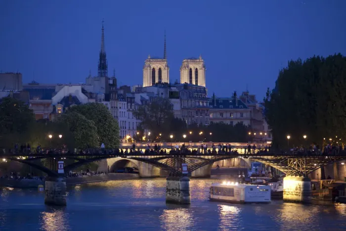 Framed Print : Notre Dame and Pont des Arts, Paris, France Framed Print : Notre Dame and Pont des Arts, Paris, France