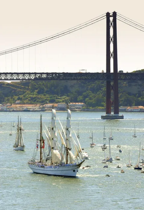 Framed Print : NRP Sagres, Tall ships regatta along the Tagus river (rio Tejo)
