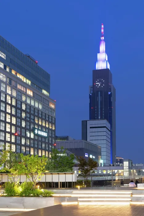 Framed Print : NTT Docomo Yoyogi Building and viewing platform of Shinjuku Station at dusk, Tokyo, Japan Framed Print : NTT Docomo Yoyogi Building and viewing platform of Shinjuku Station at dusk, Tokyo, Japan