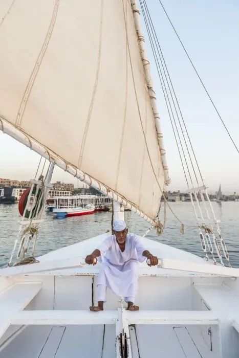 Framed Print : Nubian sailor on his felucca boat on the Nile River, Aswan, Upper Egypt, Egypt, Africa Framed Print : Nubian sailor on his felucca boat on the Nile River, Aswan, Upper Egypt, Egypt, Africa