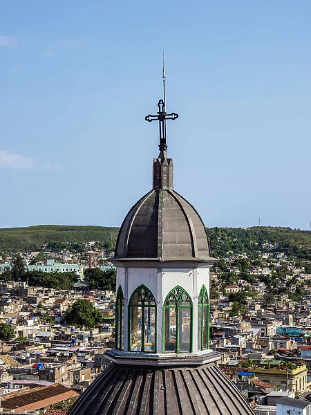 Nuestra Senora de la Asuncion Cathedral Cupola, elevated view, Santiago de Cuba