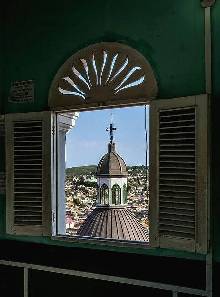 Nuestra Senora de la Asuncion Cathedral Cupola, elevated view, Santiago de Cuba