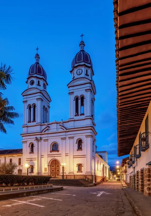 Framed Print : Nuestra Senora de Mongui Church at dusk, Charala, Santander Department, Colombia Framed Print : Nuestra Senora de Mongui Church at dusk, Charala, Santander Department, Colombia