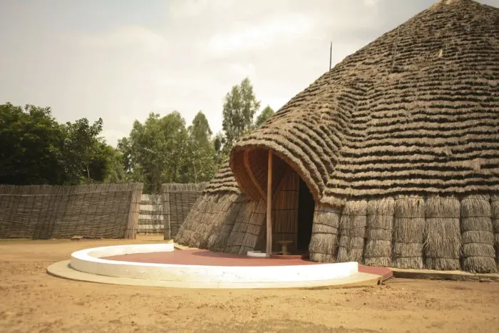 Framed Print : Nyanza, Rwanda. A reconstruction of the kings palace is the focus for the National Museum Framed Print : Nyanza, Rwanda. A reconstruction of the kings palace is the focus for the National Museum