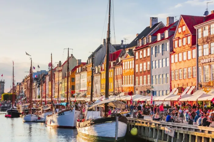 Framed Print : Nyhavn canal in Copenhagen at sunset, Denmark Framed Print : Nyhavn canal in Copenhagen at sunset, Denmark