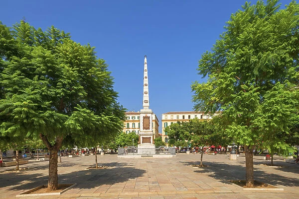 Obelisk for General Torrijos on Plaza de la Merced, Malaga, Costa del Sol, Andalusia