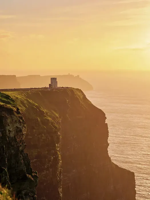 Framed Print : O'Brien's Tower at sunset, Cliffs of Moher, County Clare, Ireland Framed Print : O'Brien's Tower at sunset, Cliffs of Moher, County Clare, Ireland