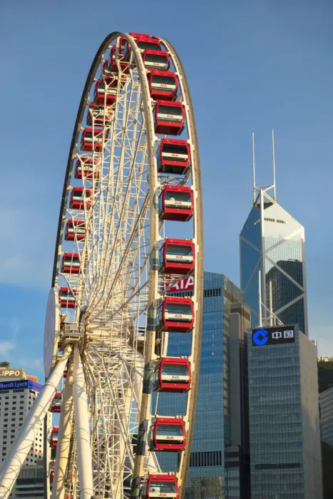 Framed Print : Observation Wheel, Central, Hong Kong Island, Hong Kong