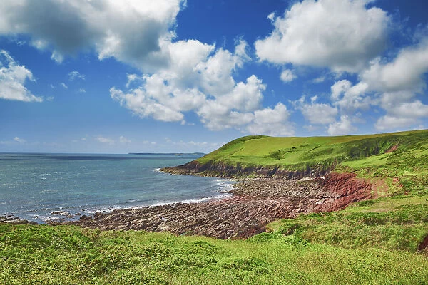 Ocean impression Manorbier Bay - United Kingdom, Wales, Pembrokeshire, Pembroke